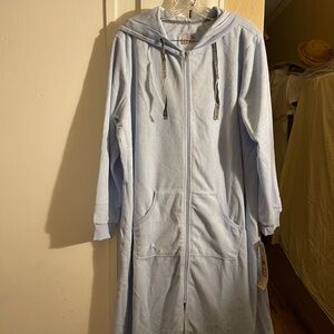 Muk Luks Light Blue Hooded Women's Jacket